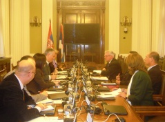 16 January 2013 Foreign Affairs Committee members talk to the Australian parliamentary delegation